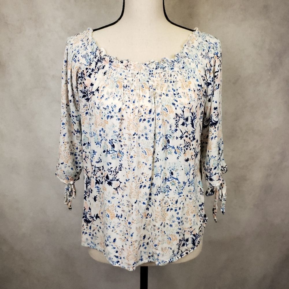 Gypsies & Moondust floral off the shoulder top L